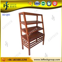 supermarket wooden bread shelf